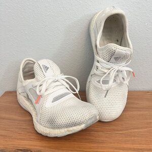 Adidas Pureboost X Women's size 7 White Mesh Running Shoes Athletic Trainers